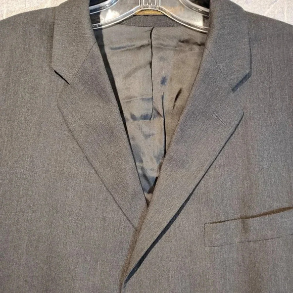 Ralph Lauren CHAPS Pure New Wool Gray Sport Coat Blazer Size 46 - Picture 2 of 13